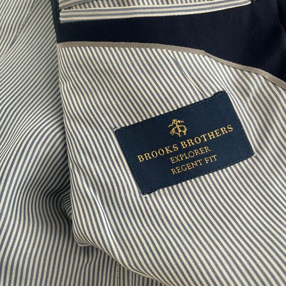 Brooks Brothers Explorer Regent Fit Navy Mens‎ 40R Wool Blend Sports Coat Blazer - Picture 4 of 11